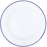 Crow Canyon Dinner Plates, 10.25", Vintage Blue Rim, Set of 4