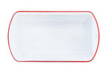 Loaf Pan, Vintage Style , Red Rim