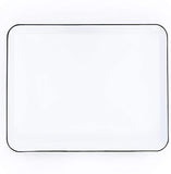 Crow Canyon Jelly Roll Pan or Rectangular Tray, Vintage Style Enamelware, Black Rim