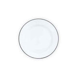 Buffet Plate 12" Enamelware, Vintage Style Grey Rim, Set of 4