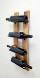 Reclaimed Wood Wine Rack – 4 Bottle Wall Mount