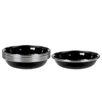 Tasting Dish, 4.25", Solid Black Enamelware, Set of 6