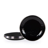 Appetizer Plates, 5.75", Solid Black, Set of 4