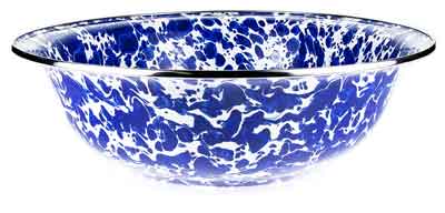 Cobalt Blue Swirl, 4 Qt. Serving Bowl or Basin