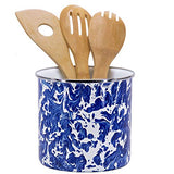 Utensil Holder, Cobalt Blue Swirl