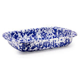 Baking Pan, Cobalt Blue Swirl Enamelware