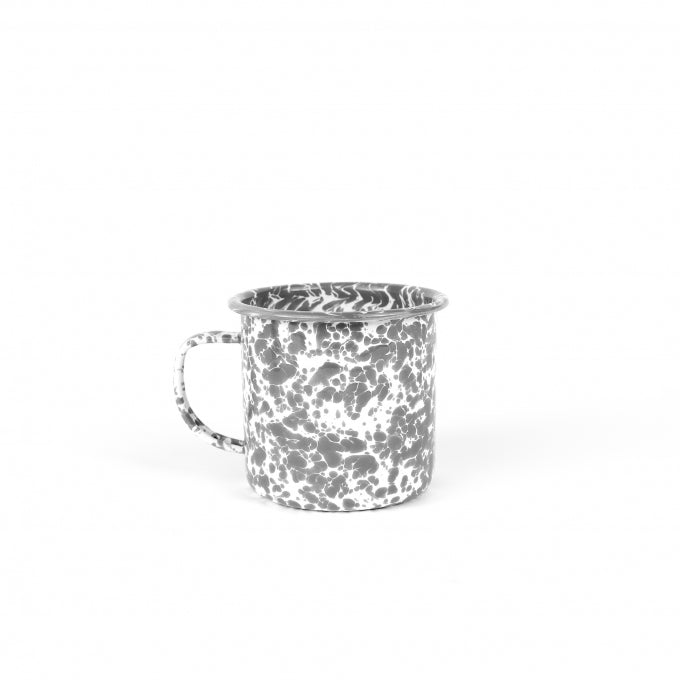 Crow Canyon Grey Marble Enamelware Mug, 16 oz., Set of 4