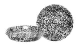 Pasta Plate 10.5" Enamelware Black Marble, Set of 4