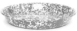 Pasta Plate 10.5" Enamelware Grey Marble, Set of 4