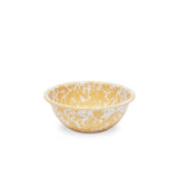 Enamelware Cereal or Salad Bowls, Yellow Marble, Set of 4