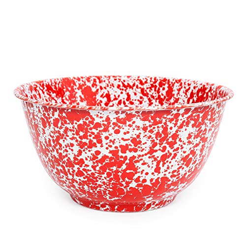Serving Bowl, 5 qt., Red Marble