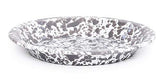 Enamelware Pie Plate, Grey Marble