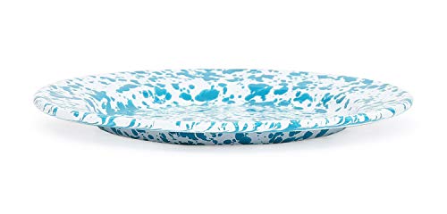 Sandwich or Salad Plate, 8.5", Turquoise Marble, Set of 4