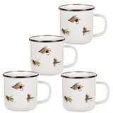 Fly Fishing Enamelware 12 oz.Mug, Set of 4