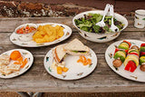 Fly Fishing Enamelware Sandwich or Salad Plate, 8.5", Set of 4