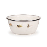 Fly Fishing Enamelware Cereal or Salad Bowls, Set of 4