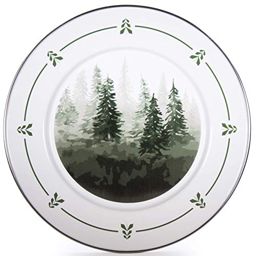 Forest Glen Enamelware Dinner Plate, 10.5", Set of 4