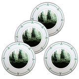 Forest Trees Enamelware Sandwich or Salad Plate, 8.5", Set of 4