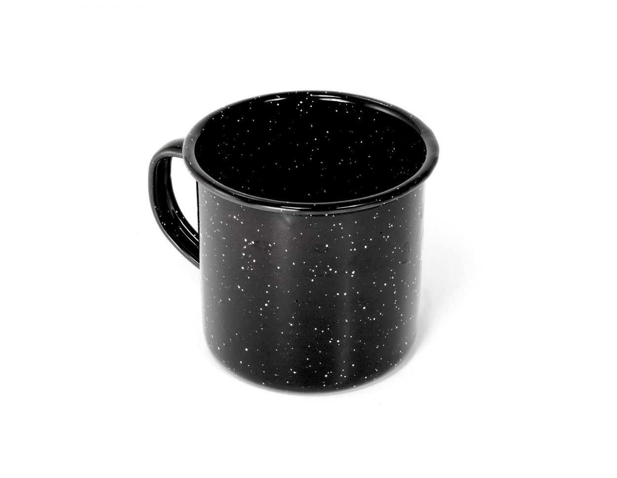 Black Graniteware Mug Cup, 24 oz., Set of 4