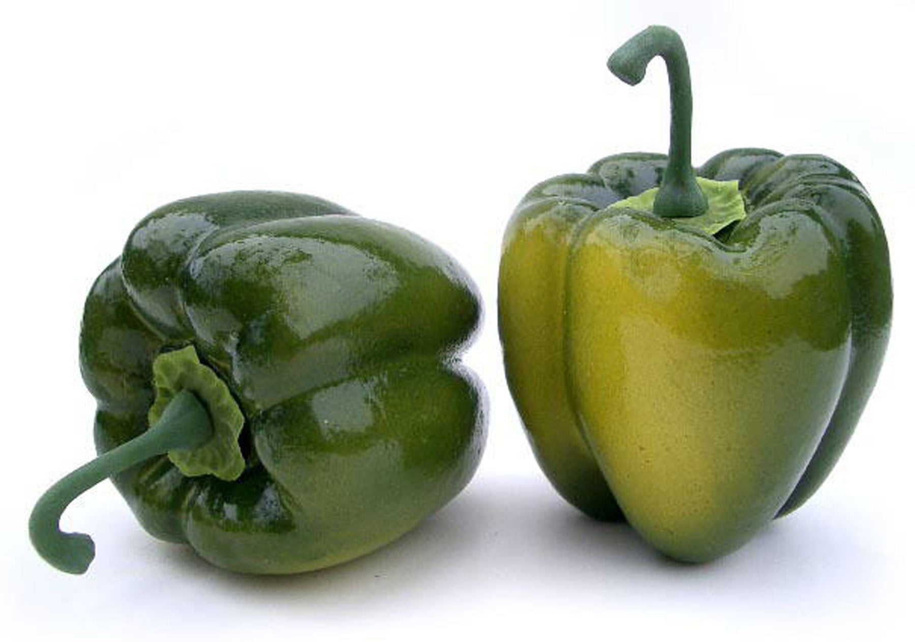 Artificial Green Bell Pepper, 3.5", Box of 6