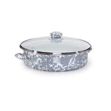 Saute Pan, 5 Quart, Gray Swirl Enamelware