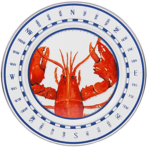 Charger Plates,12.5", Enamelware Lobster Pattern