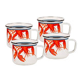 Lobster Enamelware Grande Mug, 24 oz., Set of 4