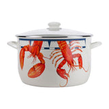 Stock Pot 18 Quart, Red Lobster Enamelware