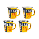 16 oz. Enamelware Latte Mugs, Old Bay Seasoning, Set of 4