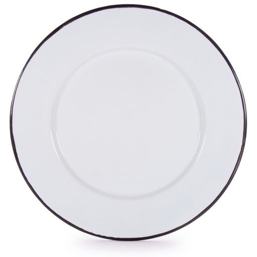 Glampware Black Rim Dinner Plates, Set of 4