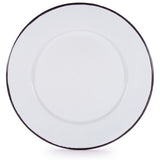 Glampware Black Rim Dinner Plates, Set of 4