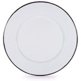 Glampware Black Rim Dinner Plates, Set of 4