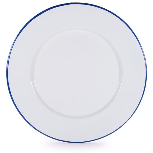 Glampware Blue Rim Dinner Plates, Set of 4