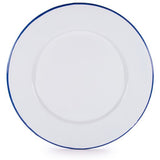 Glampware Blue Rim Dinner Plates, Set of 4