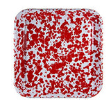 Red Swirl Square Baking Sheet 10.5"