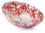 Enamelware Red Swirl 5 qt. Serving Bowl