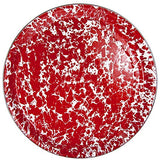 Red Swirl 15.5" Enamelware Serving Tray