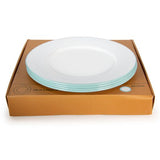 Glampware Sea Glass Rim Dinner Plates, Set of 4
