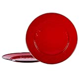 Charger Plates, 12.5", Solid Red Enamelware