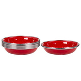 Tasting Dish, 4.25", Red on Red Enamelware, Set of 6