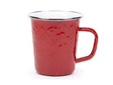 16 oz. Enamelware Latte Mugs, Solid Red, Set of 4