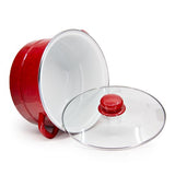 6 Quart Stock Pot, Solid Red