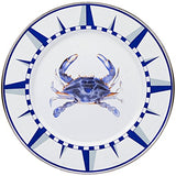 Blue Crab Enamelware Dinner Plate, 10.5", Set of 4