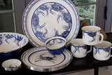 Blue Crab Enamelware Dinner Plate, 10.5", Set of 4