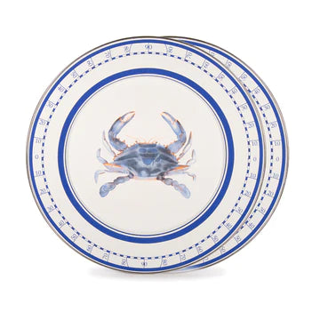 Charger Plates, 12.5", Blue Crab Enamelware