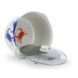 Stock Pot 18 Quart, Blue Crab Enamelware