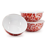 Mixing Bowl Set of 3, Sunset Swirl Enamelware