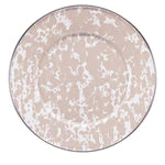 Taupe Swirl Enamelware Dinner Plate, 10.5", Set of 4