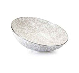 Taupe Swirl Enamelware 5 qt. Serving Bowl