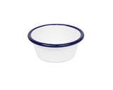 Ramekin or Condiment Dish, Vintage Style with a Blue Rim, Set of 4